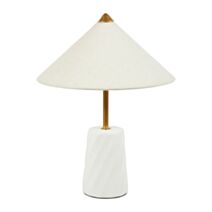 Lampe Céramique Tissu Meringa beige blanche - OSTARIA