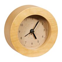 Horloge réveil Rosana Ø10 cm bois/verre - OSTARIA