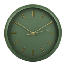 Horloge Verde Ø30 cm plastique/verre vert/doré - OSTARIA
