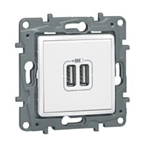 prise double chargeur usb niloé - enjoliveur éclat - LEGRAND