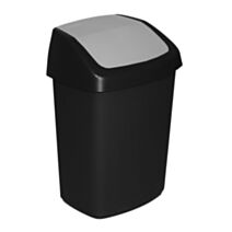 Poubelle Swing 25L noir/gris - CURVER