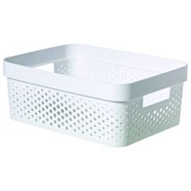 Bac de rangement recyclé 11L Infinity blanc - CURVER