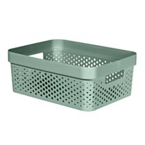 Panier de rangement infinity dots 11L vert - CURVER