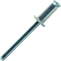 rivets aveugle 4.8x12 48 pcs alu acier tête plate - FISCHER DAREX