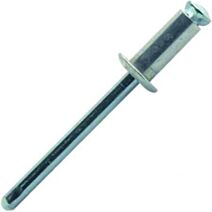 rivets aveugle 4.8x18 25 pcs alu acier tête plate - FISCHER DAREX