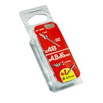 rivets aveugle 4.8x16 x48 pcs alu acier tête plate - FISCHER DAREX