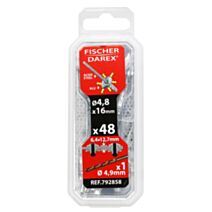 rivets aveugle 4.8x16 x48 pcs alu acier tête large - FISCHER DAREX