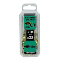 oeillets 10mm x 25pcs acier laitone - FISCHER DAREX