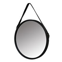 Miroir de Barbier style industriel Ø55cm noir - ARIANE