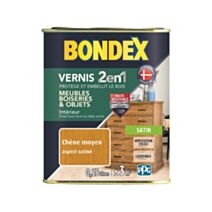 Vernis bois chêne moyen satin 0,25l BONDEX