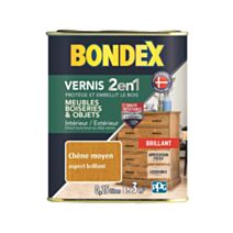 Vernis bois chêne moyen brillant 0,25l BONDEX