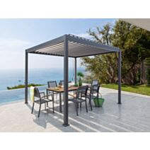 Pergola Bioclimatique Alu CALY 3x3m Gris anthracite