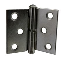 Lot de 2 paumelles droites pour porte gauche à visser en acier nickelé - CIME