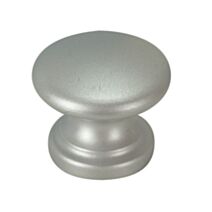 Bouton rond d30 plastique gris alu