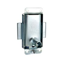 Serrure en applique droite/gauche, axe 15mm acier poli