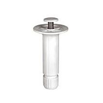 Pied avec embase et verin haut 100 zingue/plastique