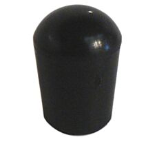 Embout rond enveloppant d12 plastique noir x8