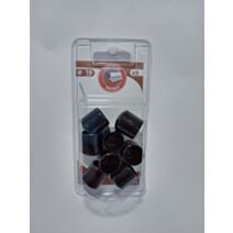Embout rond enveloppant plastique 16mm noir x8 - CIME