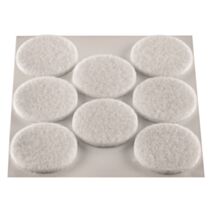 Patin rond adhesif feutree blanc d22 x12