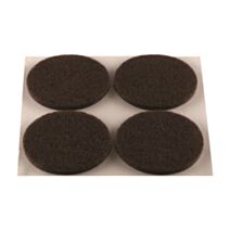 Patin rond adhésif feutree brun d27 x8