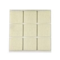 9 Patins carré adhésifs feutre blanc 24 x 24 mm - CIME