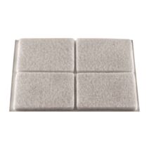 Patin rectangulaire adhesif feutre blanc 85x105