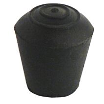 Embout rond extérieur caoutchouc noir d14 x8