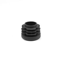 Embout rond rentrant noir diamètre 22 mm X4