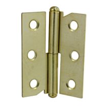 Paumelle 50x40mm droit en acier laitonné x2 - CIME