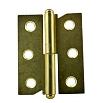 Paumelle 50x40mm gauche en acier laitonné x2 - CIME