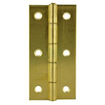 Charnière rectangle 100x50mm en laiton poli - CIME