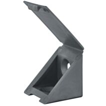 Taquet équerre 23x23x22mm en plastique gris x4 - CIME