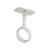 Lot de 2 supports plafond fixe Ø25 rond blanc