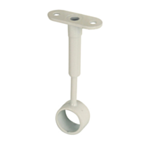 Support plafond réglable rond - Ø 19mm - blanc - CIME
