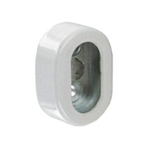 Lot de 2 caches supports extrémités tube ovale 30x15mm zamak blanc - CIME
