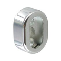 Lot de 2 caches supports extrémités tube ovale 30x15 zamak chrome - CIME