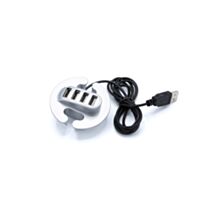 Passe-câble usb 4 prises D50mm gris alu