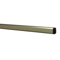 Tube penderie ovale 17x20mm L.2m acier verni bronze