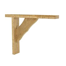 Equerre décorative hêtre brut 280 x 320mm - CIME