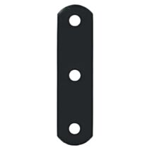 Patte d'assemblage bouts ronds L60mm zingué noir