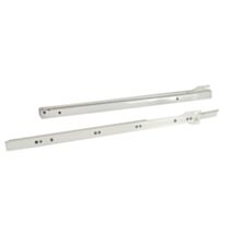 Coulisse L400mm/25kg acier blanc fixation latérale