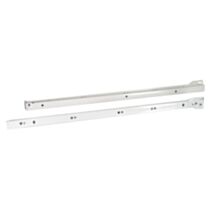 Coulisse L550mm/25kg fixation latérale acier blanc