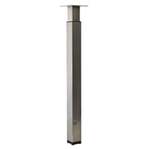 Pied de meuble réglable nickelé brossé 60 x 60 x H700/1100 mm - CIME