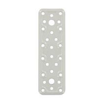 Patte rectangle multitrous 160x50mm acier blanc - CIME