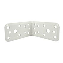 Equerre d'angle 90 degré, L.80mm acier blanc - CIME