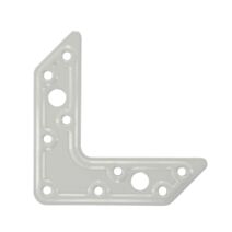 Equerre plate multitrous 30x110x110mm acier blanc - CIME