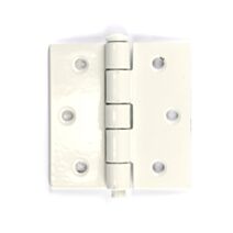 Charnière carrée 60x60mm en acier époxy blanc - CIME