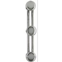 Patère 3 têtes Ø65mm - acier chromé - CIME