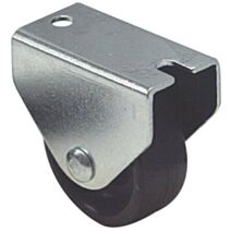Roulette fonctionnelle fixe à platine polychoc noir Ø30mm charge 16kg - CIME