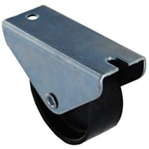 Roulette fonctionnelle à platine fixe polychoc noir Ø40mm charge supportée 40 kg